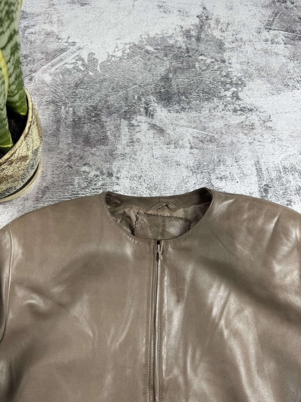 Claude Montana CLAUDE MONTANA VEST AGNEAU PLONGE 80S LEATHER COAT JACKET Size XL / US 12-14 / IT 48-50 - 12 Thumbnail