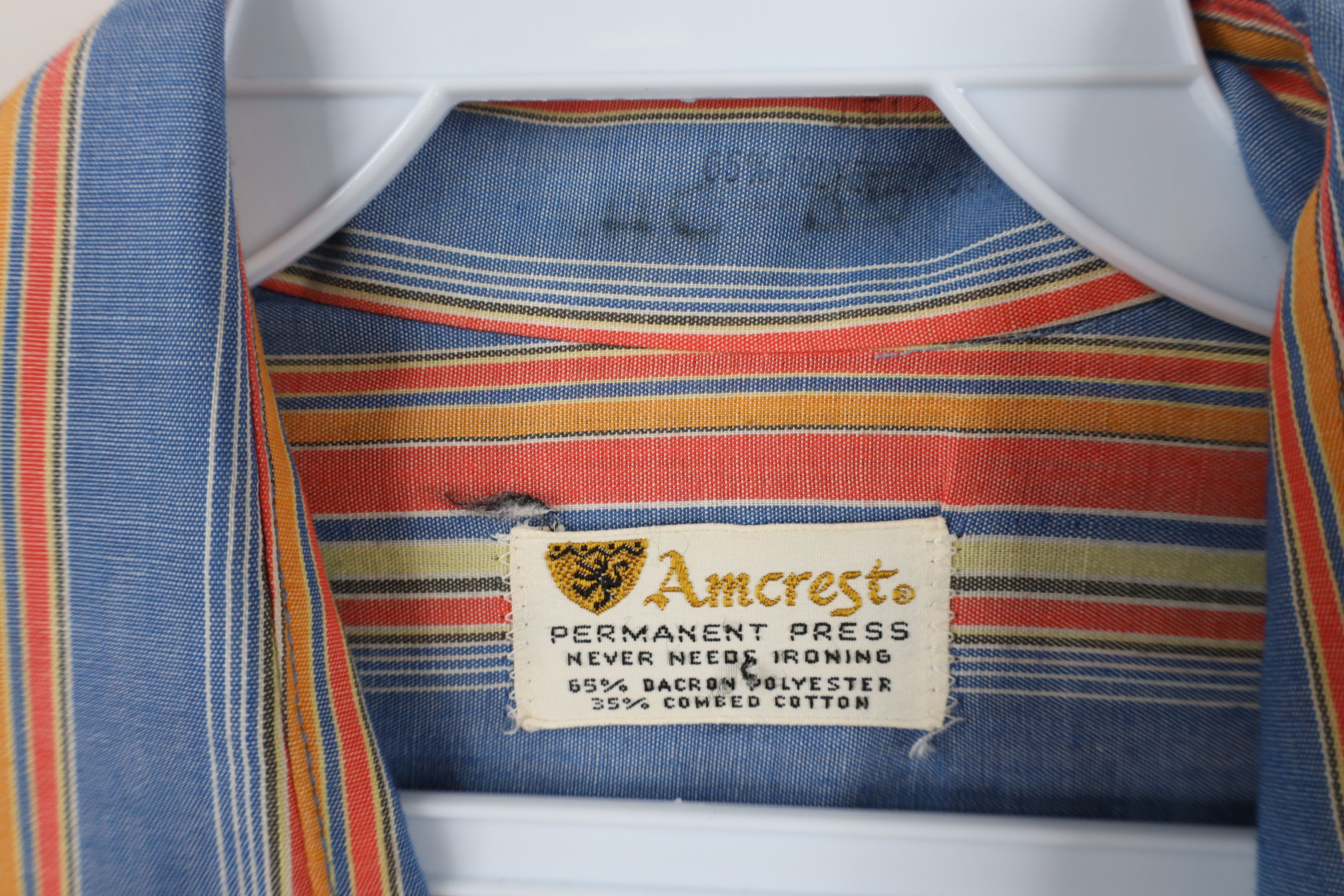 Vintage Vintage 70s Streetwear Rainbow Striped Button Shirt USA Size US M / EU 48-50 / 2 - 10 Thumbnail
