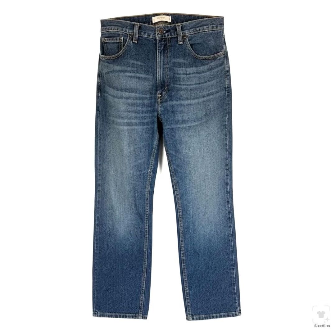 Levi's Levi's 505 Jeans Mens 36x30 Blue Medium Wash Straight Zip Fly Denim Pockets Logo Field 5-Pocket Size US 36 / EU 52 - 2 Thumbnail