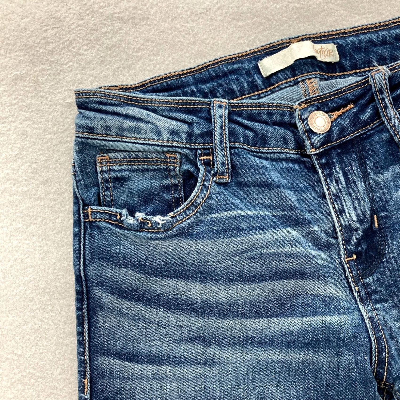 Vintage Daytrip Lynx Skinny Jeans Women's 26 Blue Stretch Denim Distressed Grunge Western Size 26" / US 2 / IT 38 - 4 Thumbnail