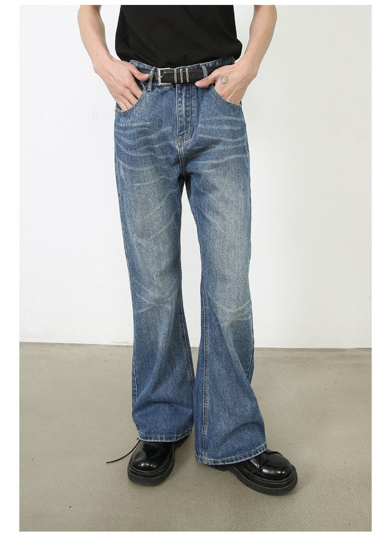 Japanese Brand × Jean Washed loose straight-leg personalized flared jeans Size US 32 / EU 48 - 2 Thumbnail