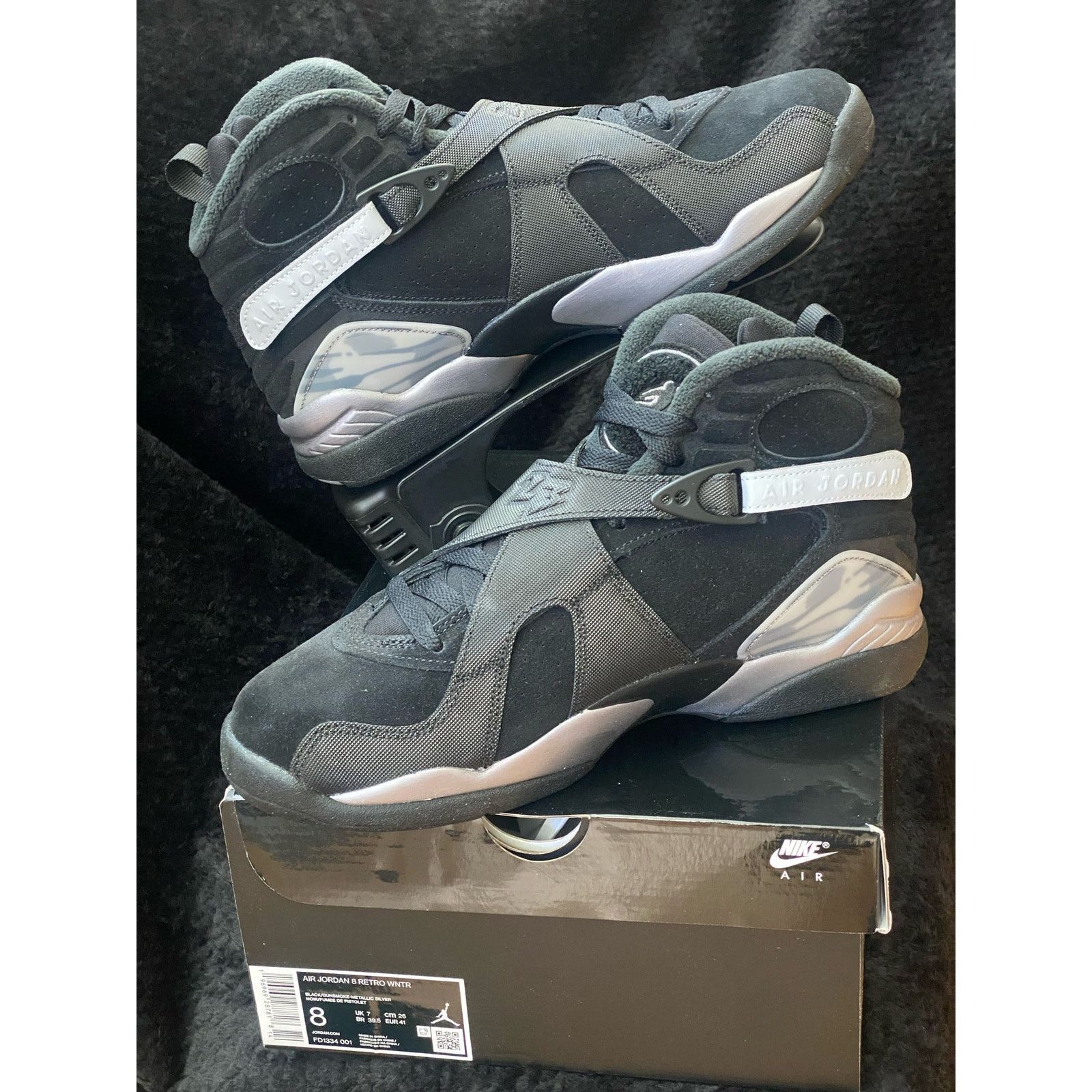 Nike Air Jordan 8 Retro WNTR Gunsmoke sz m8 w9.5 Size US 8 / EU 41 - 2 Thumbnail