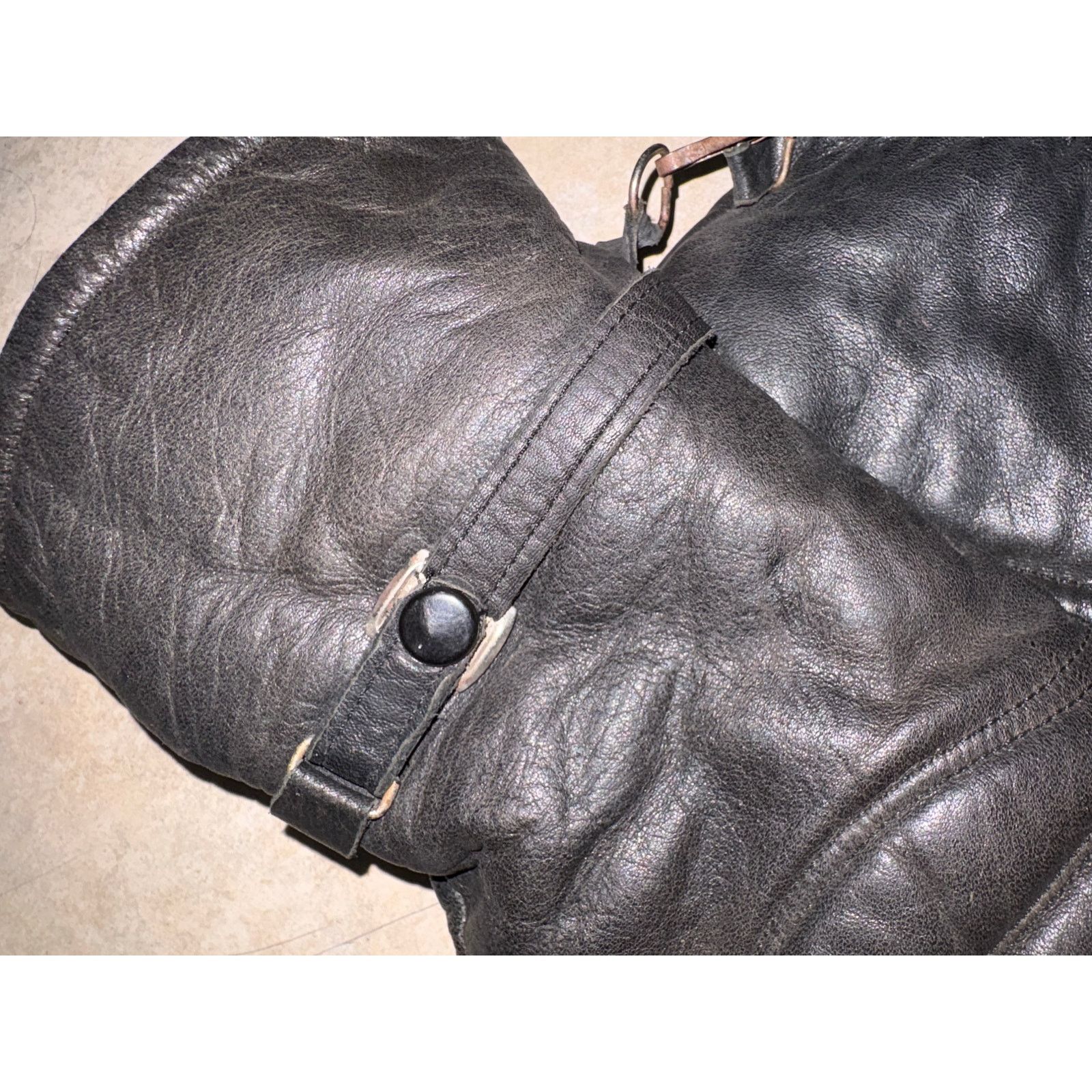 Honda Vintage Honda Cowhide Gloves medium black leather Size ONE SIZE - 4 Thumbnail