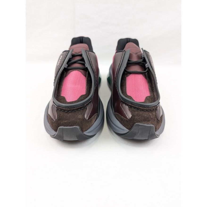 Prada o1rshd1 Brushed Leather Sneakers Bike Fabric Suede Size US 10 / EU 43 - 13 Thumbnail