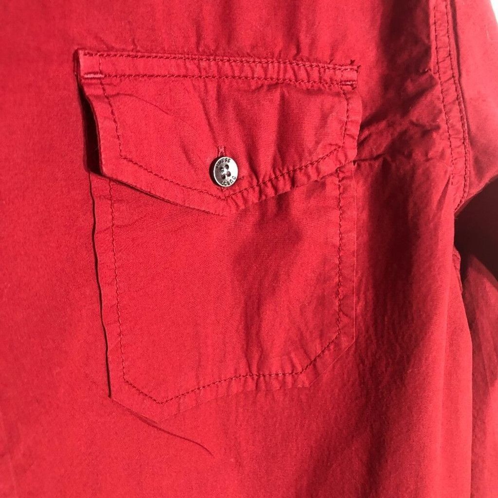 Guess Guess Classic Fit red casual shirt long sleeves cotton Sz L Size US L / EU 52-54 / 3 - 5 Thumbnail