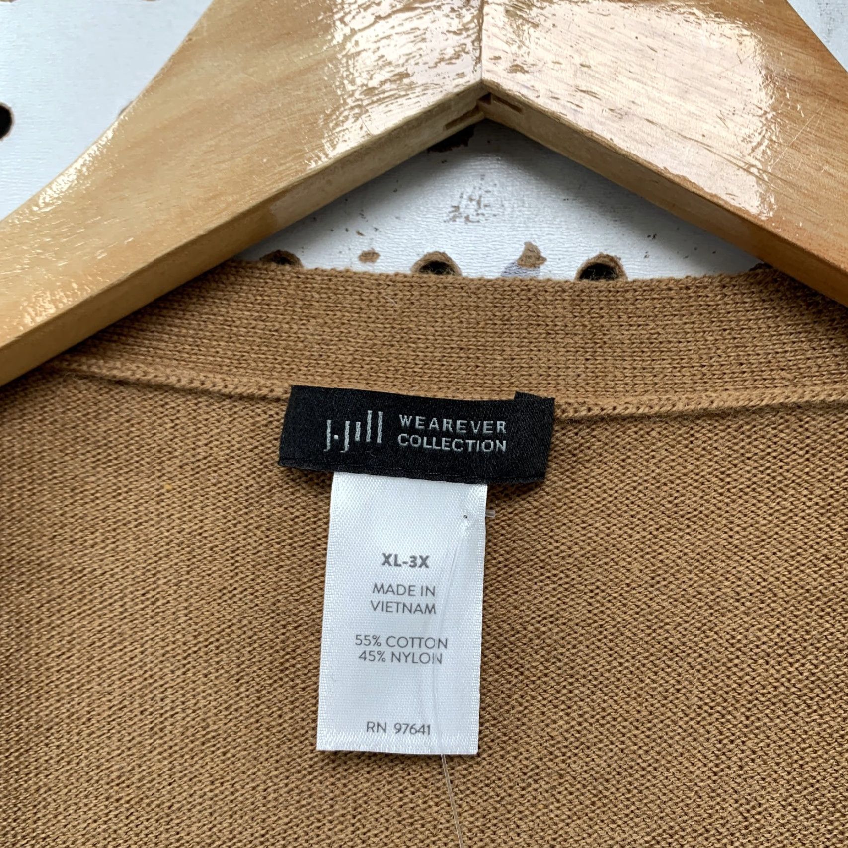 J. Jill VINTAGE J. Jill WEAREVER Cardigan Open Front Slouch Vicuna Knit Women XL Brown Knitwear 3X Summer Fall 89 Mens Girls Size XL / US 12-14 / IT 48-50 - 3 Thumbnail