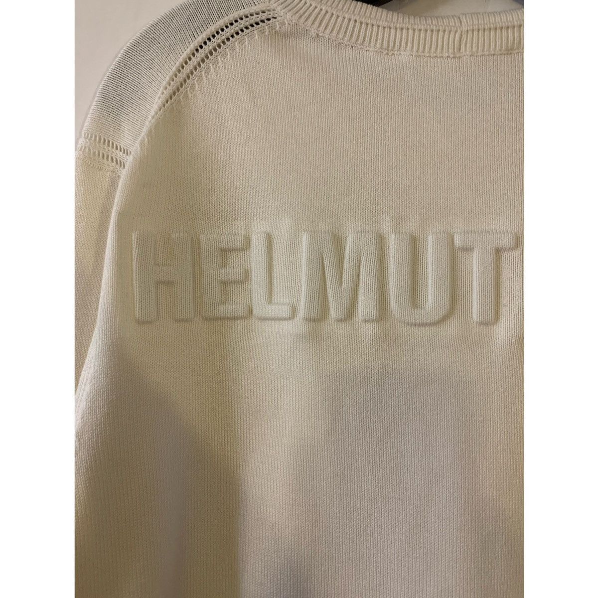 Helmut Lang HELMUT LANG LOGO CREW KNIT Size US L / EU 52-54 / 3 - 10 Thumbnail