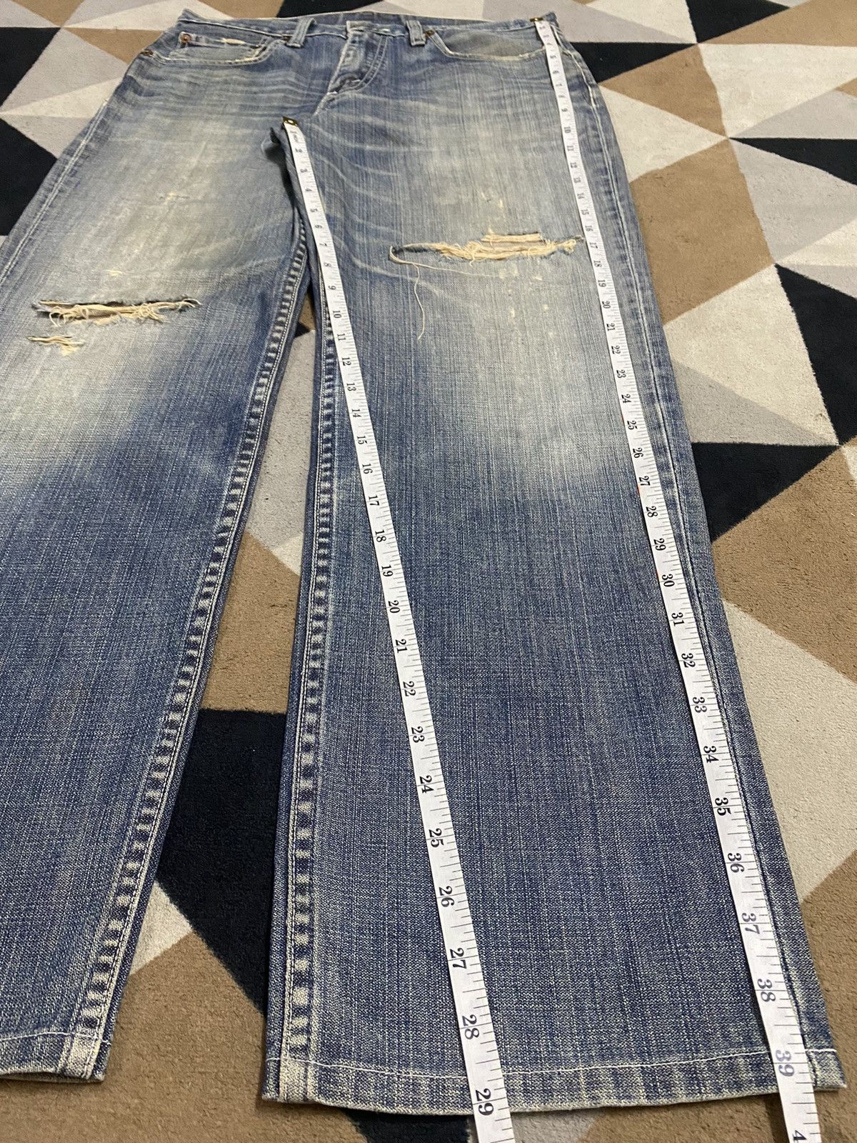 Levi's Vintage Levis 502 90s Distressed Loose Jeans Size US 31 - 15 Thumbnail