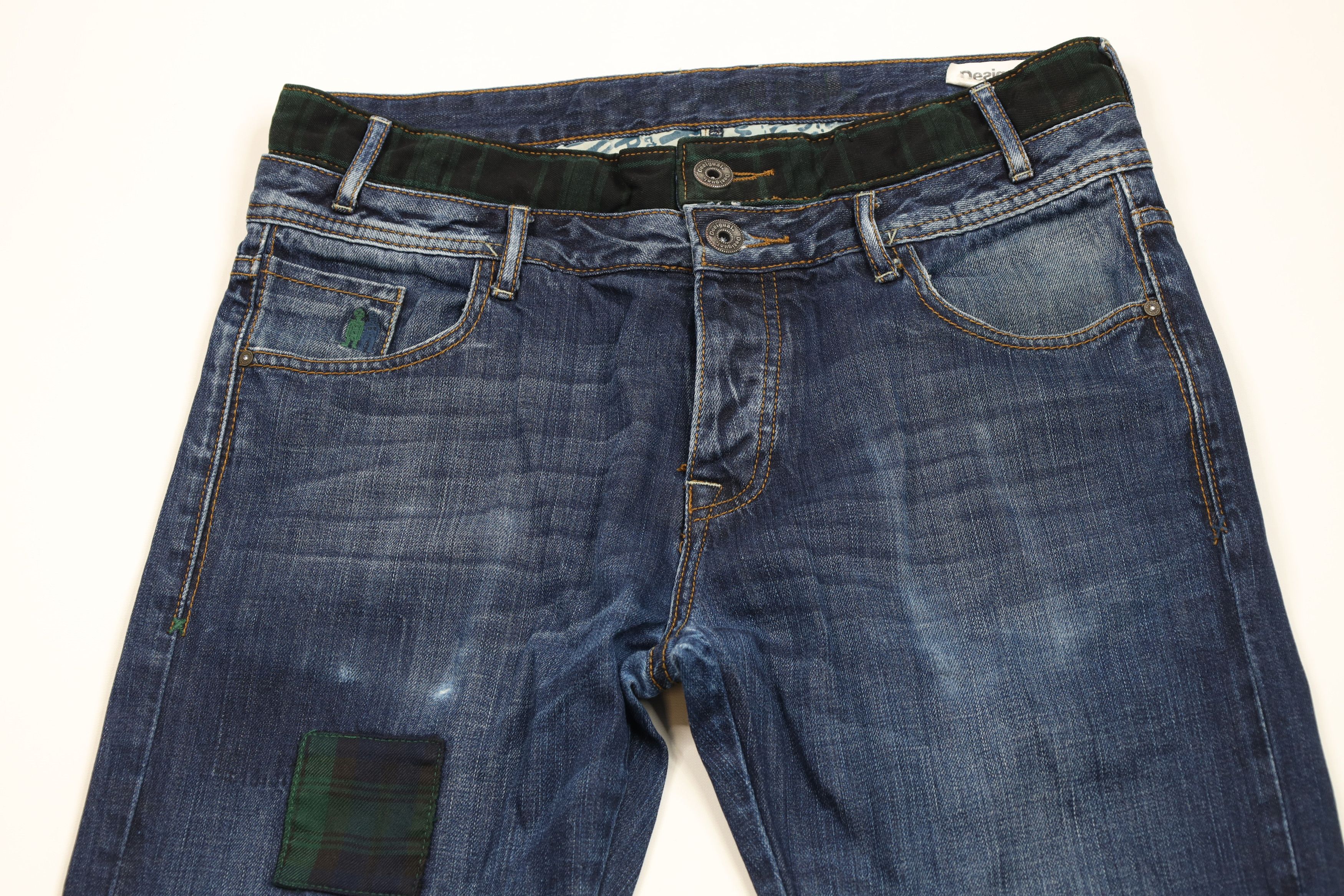 Desigual × Vintage Vintage Desigual Regular Button Fly Patchwork Denim Jeans Size US 32 / EU 48 - 2 Thumbnail