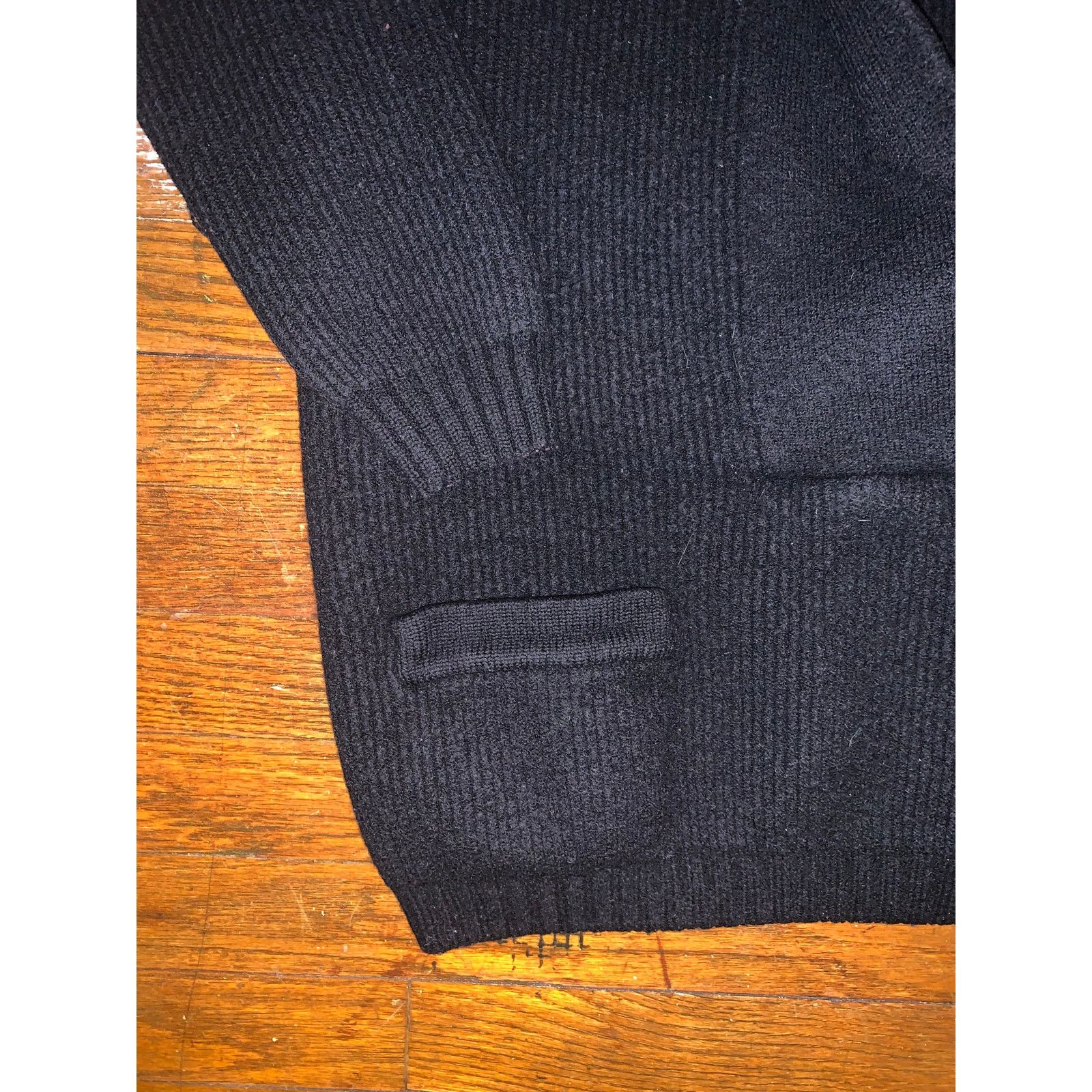 DKNY × Donna Karan × Vintage Donna Karan Wool Sweater Petite P Black Shawl Collar DKNY Size M / US 6-8 / IT 42-44 - 8 Thumbnail