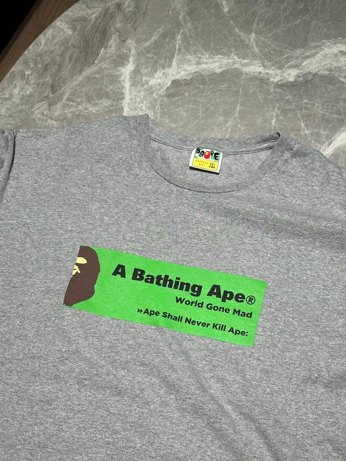 Bape 3XL A Bathing Ape BAPE Ape Shall Never Kill Ape ASNKA Tee Size US XXL / EU 58 / 5 - 1 Thumbnail