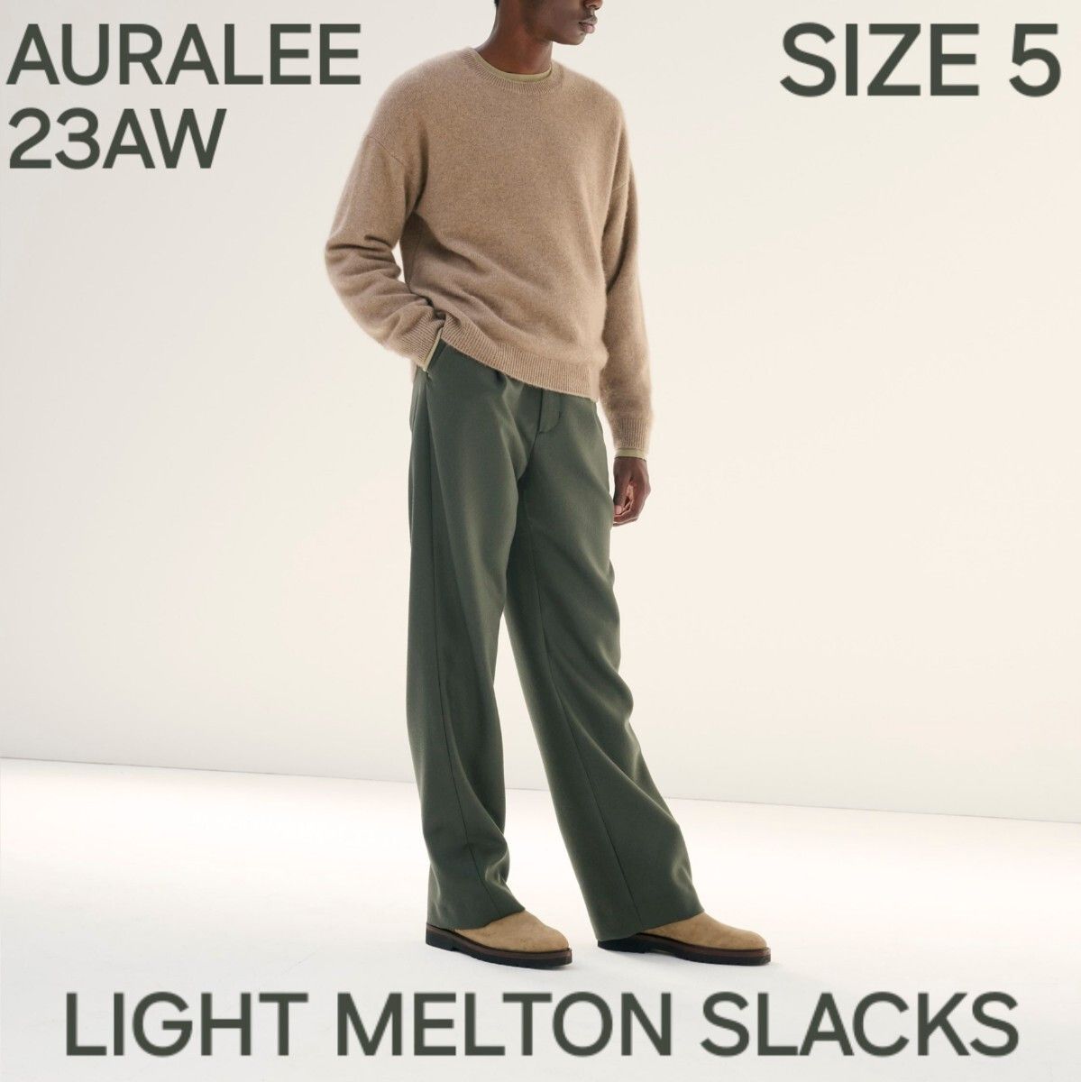 AURALEE＞LIGHT MELTON SLACKS