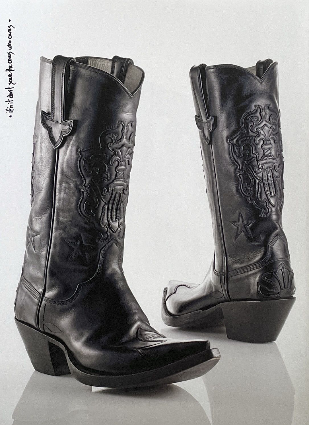 Chrome Hearts × Vintage Chrome Hearts western Cowboy boots Poster framed 9x11 Size ONE SIZE - 2 Thumbnail