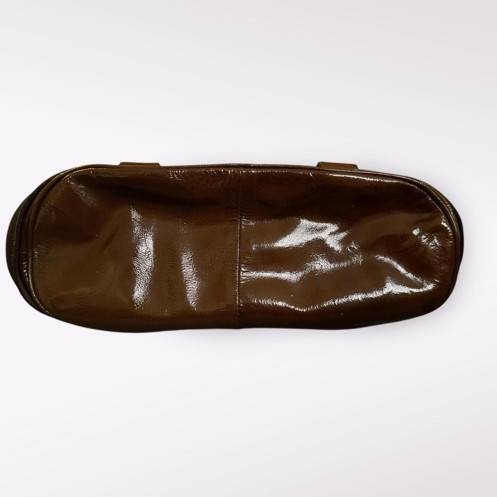 Other Francesco Biasia Brown Patent Leather Satchel Shoulder Bag Size ONE SIZE - 3 Thumbnail