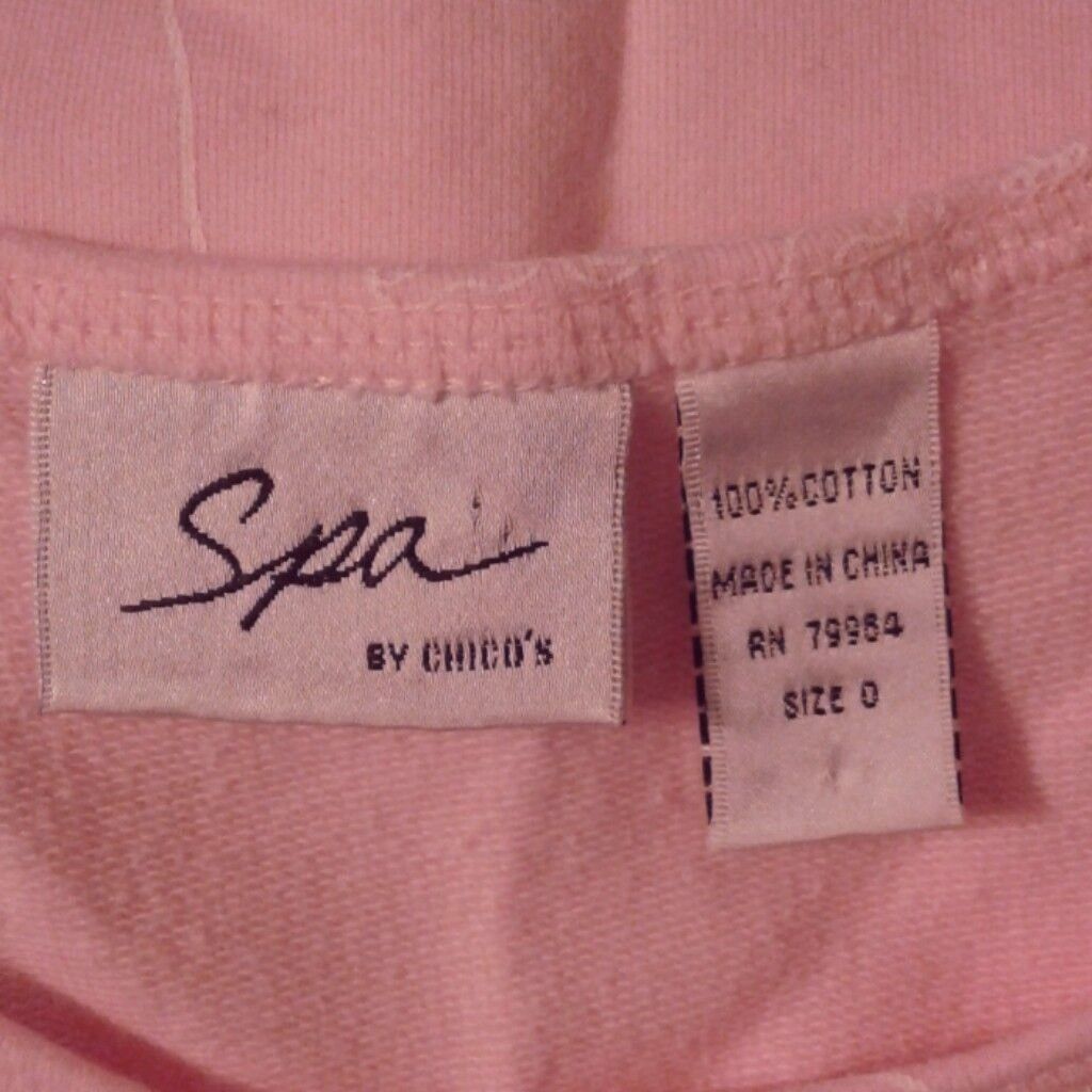 Chicos Spa By Chicos Size 0 Small 4 Tank Top Pink Cotton Sleeveless Size S / US 4 / IT 40 - 7 Thumbnail