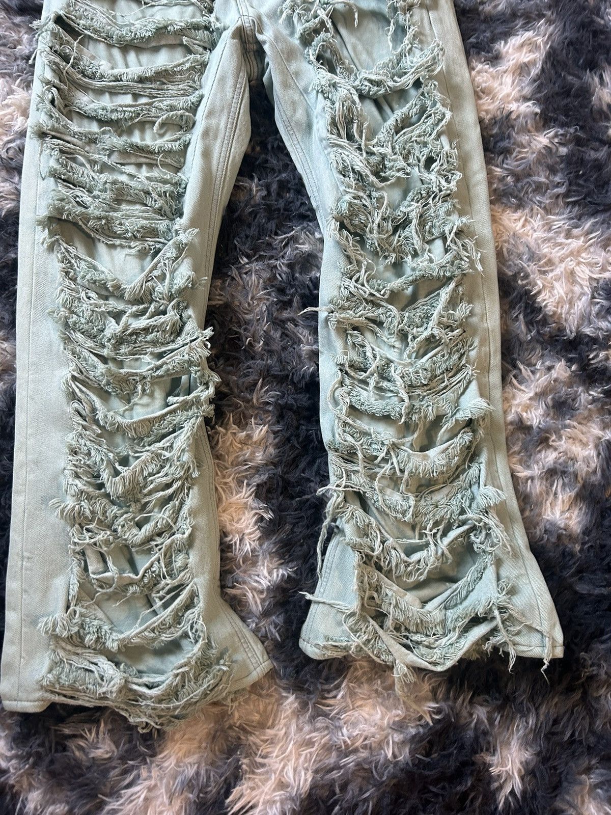 Rick Owens *rare* Rick owens strobe destroyed slashed geth denim Size US 31 - 3 Thumbnail