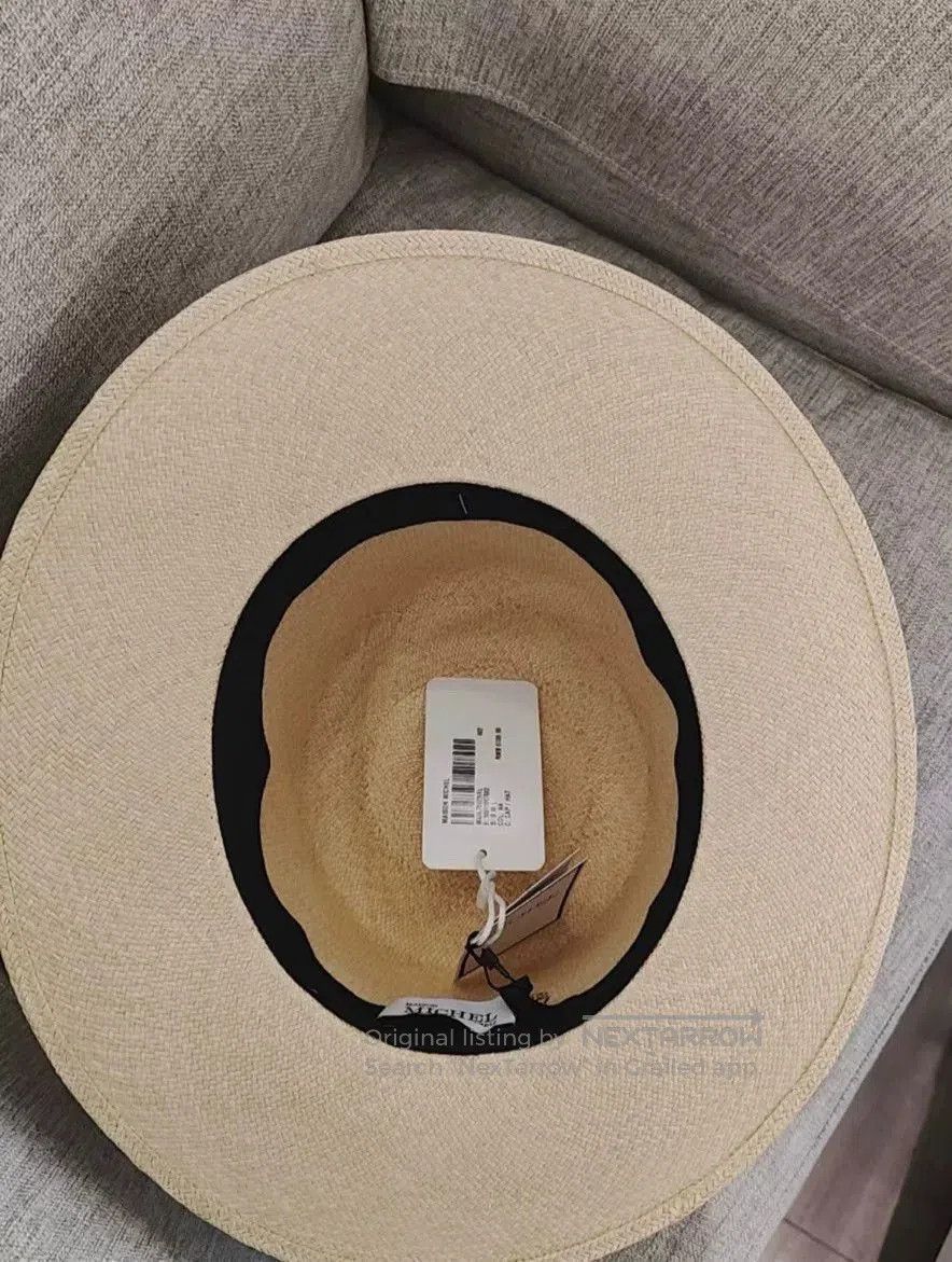 Maison Michel Maison Michel Sun Hat with Black Trim. Size ONE SIZE - 4 Thumbnail