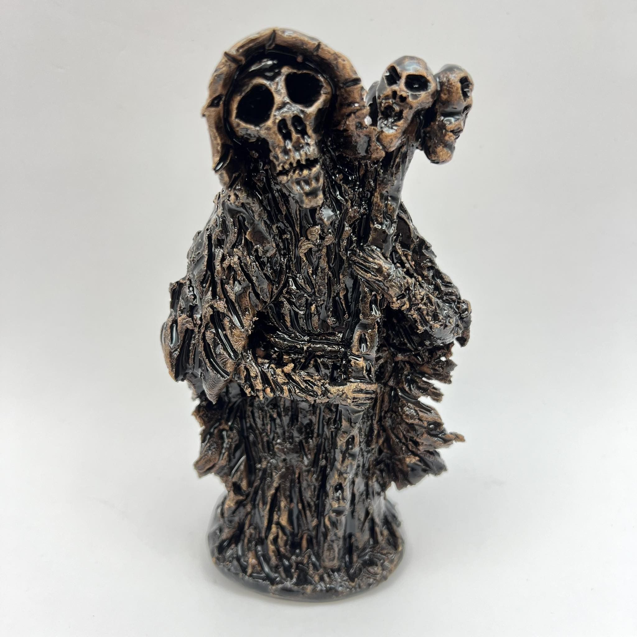 Vintage Art Ceramic Figurine Statue Skeleton Monk Death Size ONE SIZE - 1 Thumbnail