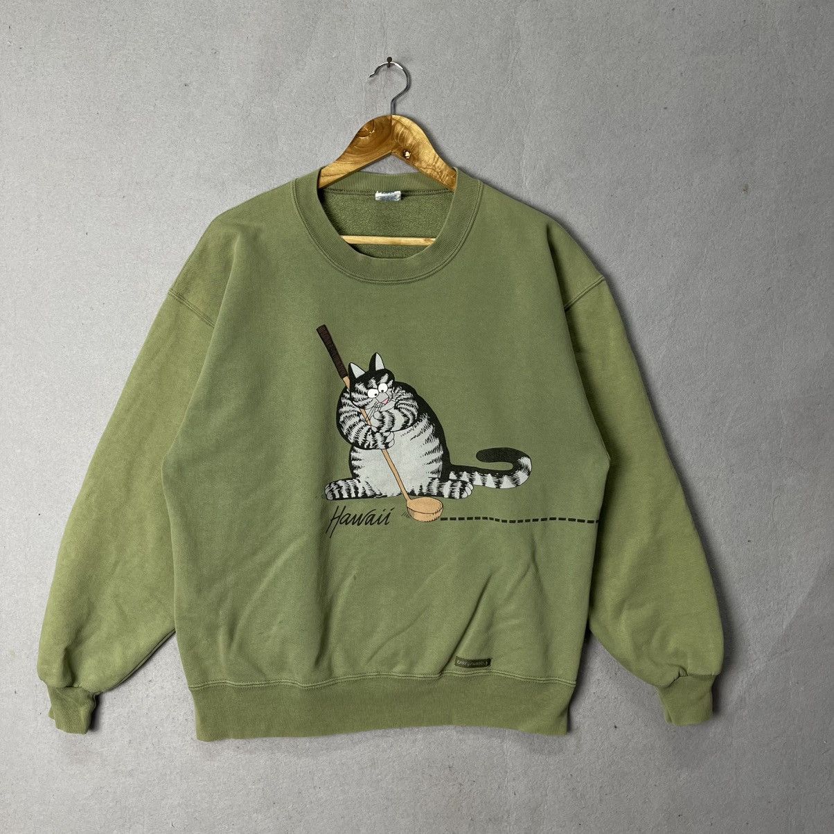 Vintage Vintage Crazy Shirts Hawaii Cat Golf Graphic Sweatshirt Size US M / EU 48-50 / 2 - 1 Thumbnail