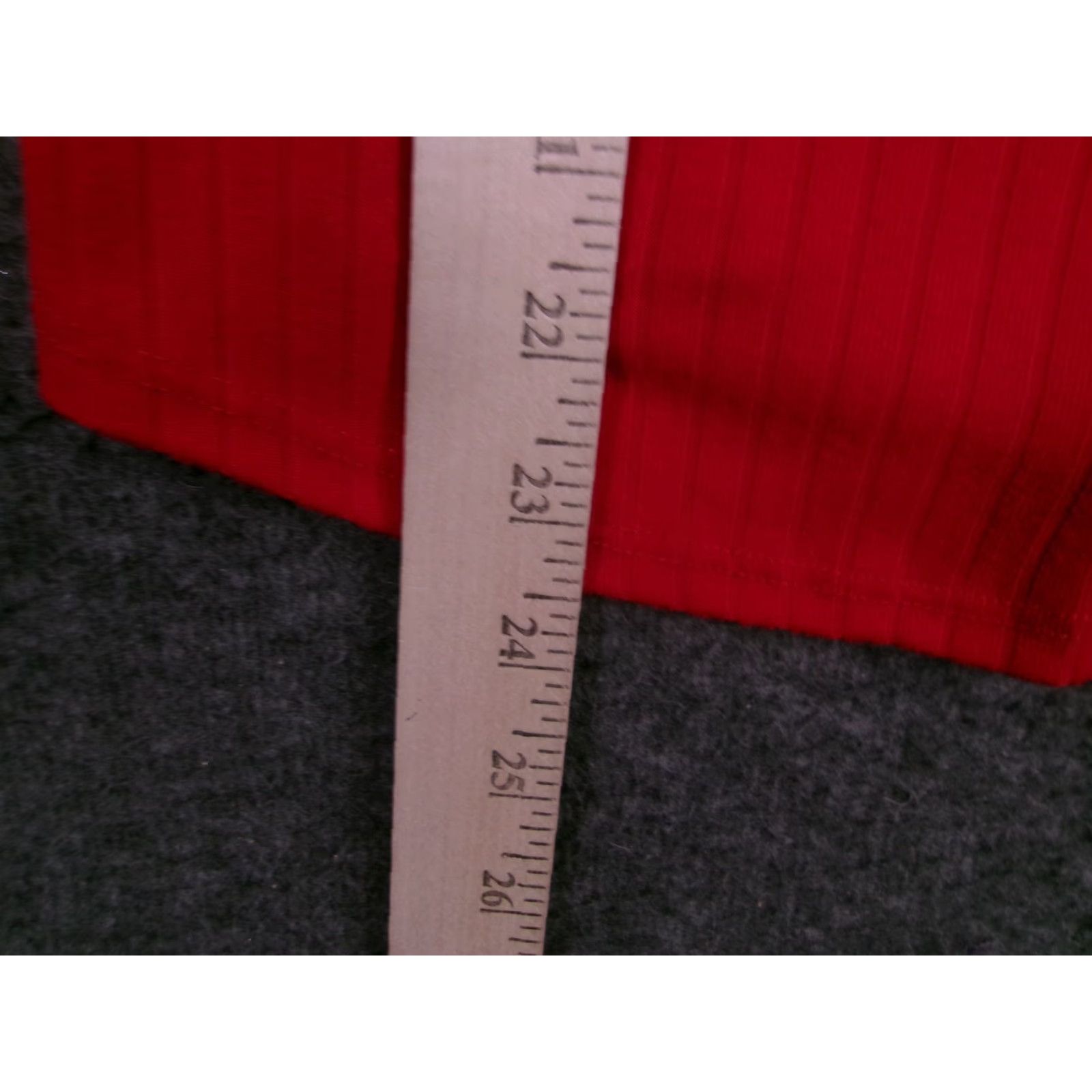 Vintage No Boundaries Womens Tank Cami 2XL Red Ribbed Button Front Ruffle Straps Stretch Size XXL / US 16-18 / IT 52-54 - 5 Thumbnail