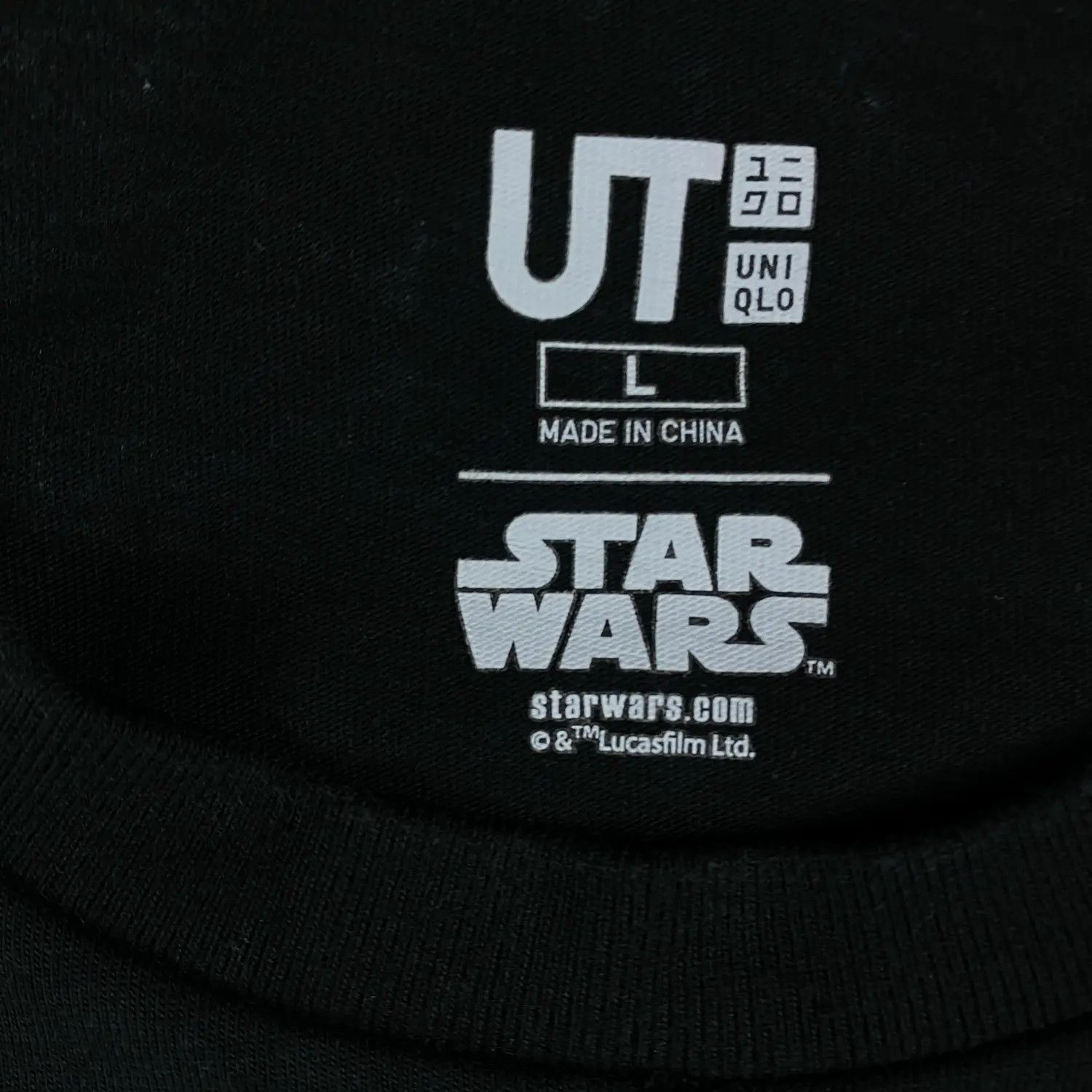 Star Wars Mens T-Shirt Short Sleeve Uniqlo Star Wars Size L Black Size US L / EU 52-54 / 3 - 6 Thumbnail