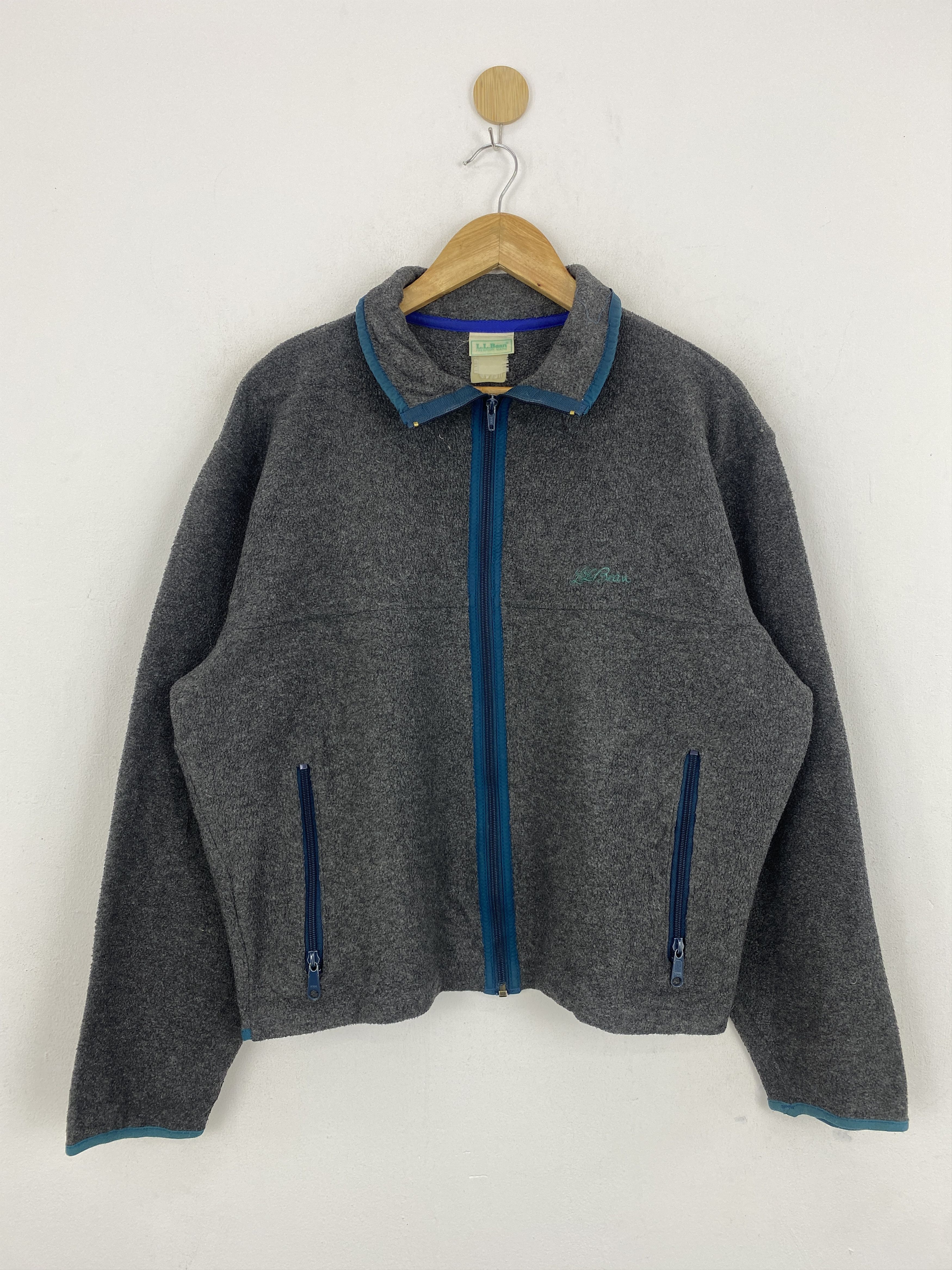 L.L. Bean Vintage 90s L.L. Bean Fleece Zipper Jacket J1922 Size US L / EU 52-54 / 3 - 1 Thumbnail
