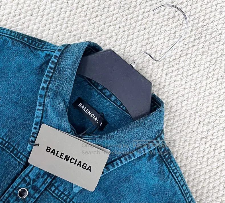 Balenciaga Balenciaga size 39 Lake Blue Pocket Water Washed Letter Lo Size US S / EU 44-46 / 1 - 3 Thumbnail