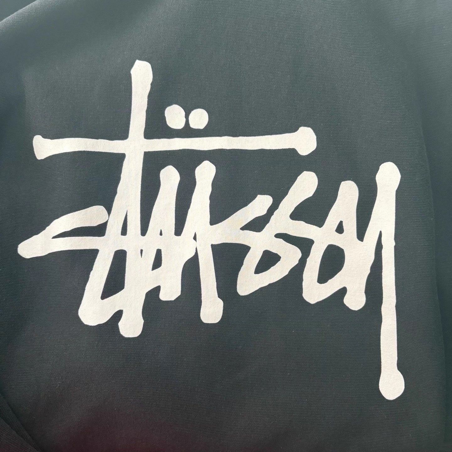 Stussy Stussy SS25 Logo Print Fleece Hoodie Vintage Men's Black M Size US M / EU 48-50 / 2 - 8 Thumbnail