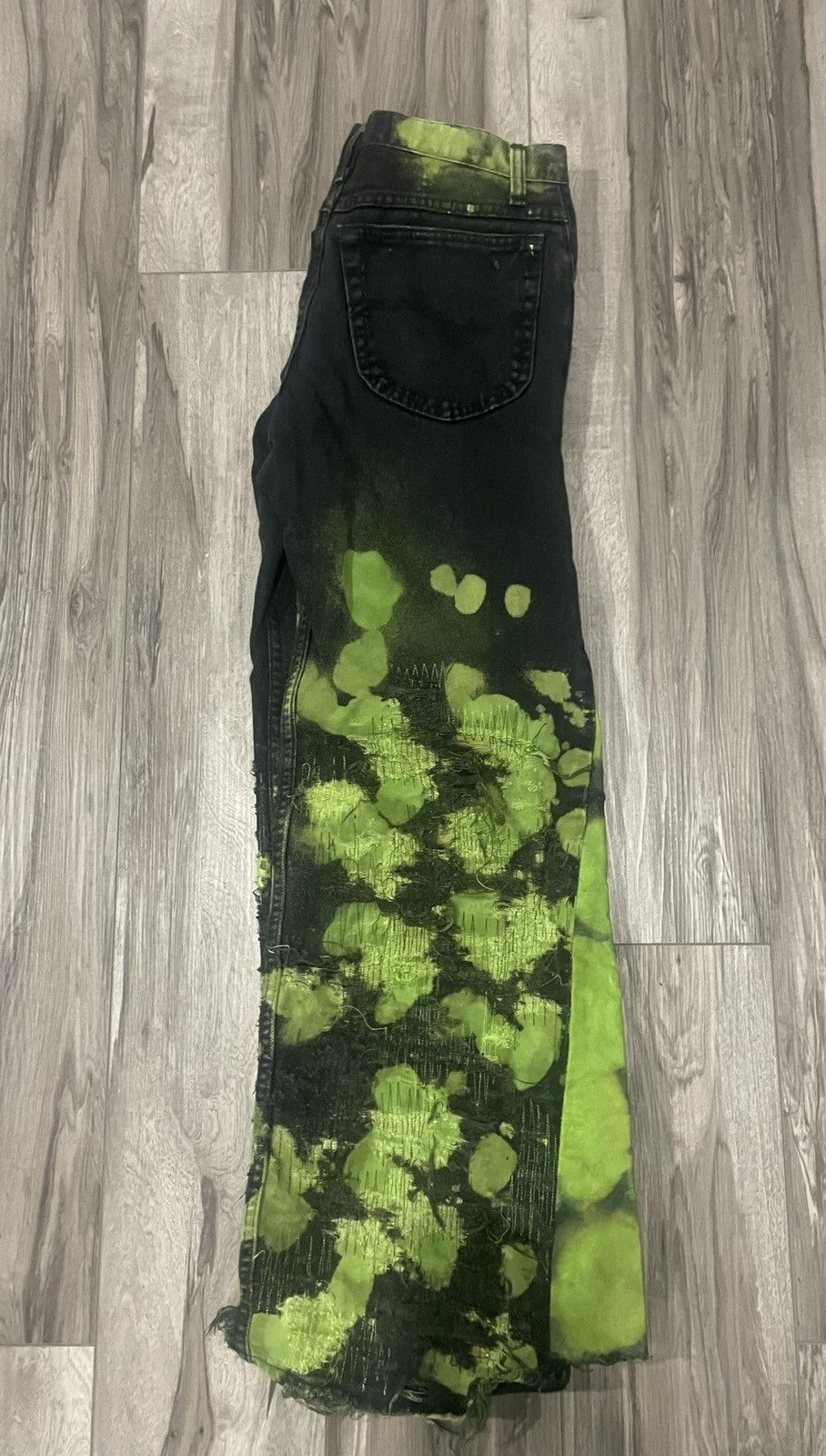 Handmade Green and Black Hand Made Denim Size US 32 / EU 48 - 7 Thumbnail