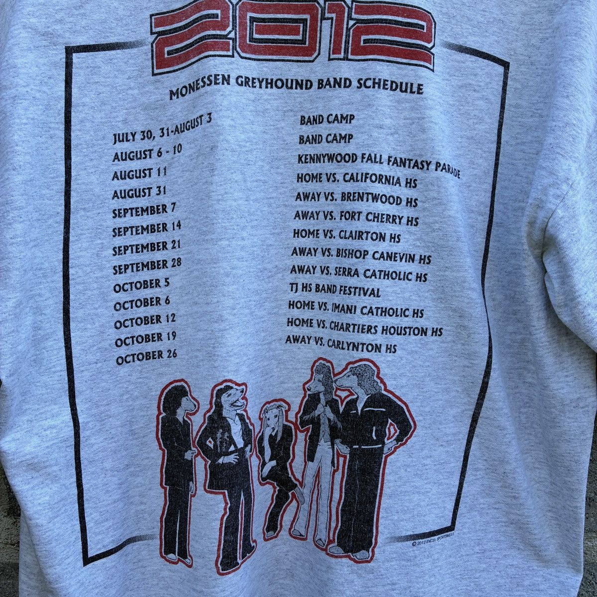 Band Tees Monessen Greyhound Band T-Shirt Journey Rock Band Parody Size US L / EU 52-54 / 3 - 5 Thumbnail