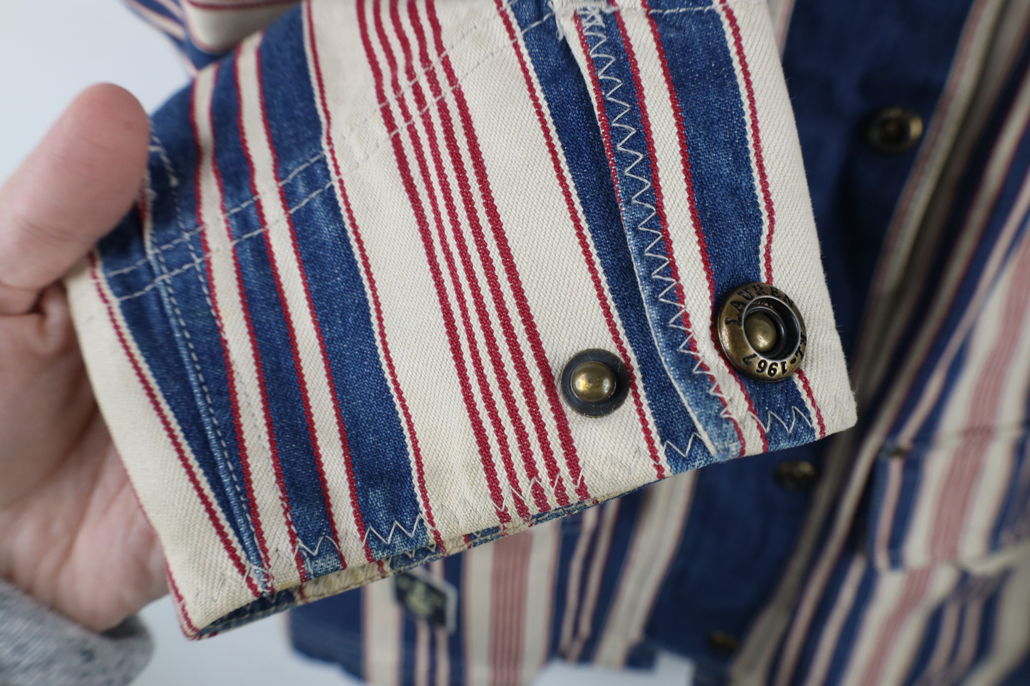 Ralph Lauren × Vintage Vintage 90s Ralph Lauren Denim Naval Chore Barn Jacket Size M / US 6-8 / IT 42-44 - 8 Thumbnail