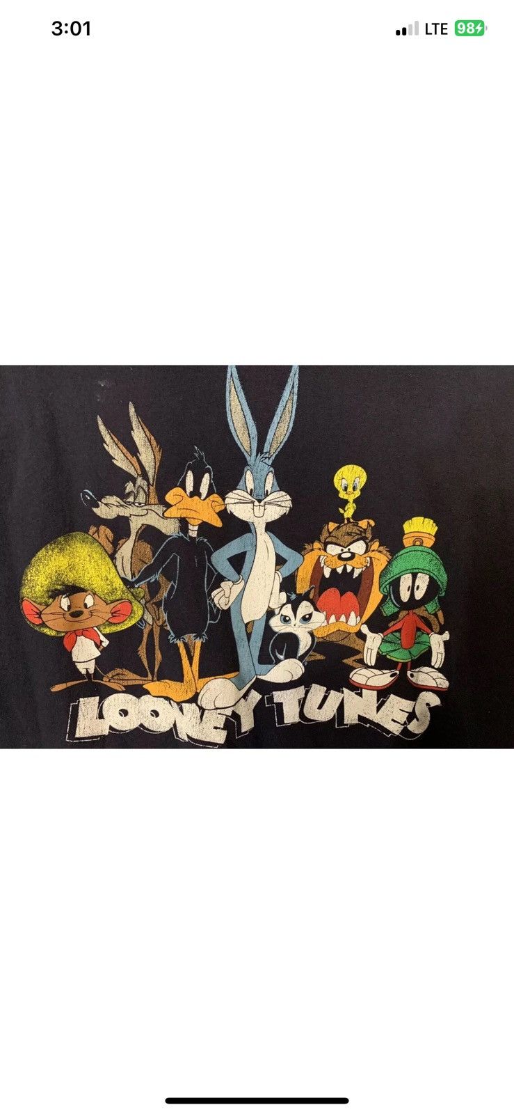 Other Looney Tunes Mens Sz 5XLT blue t shirt Size US XXL / EU 58 / 5 - 1 Thumbnail