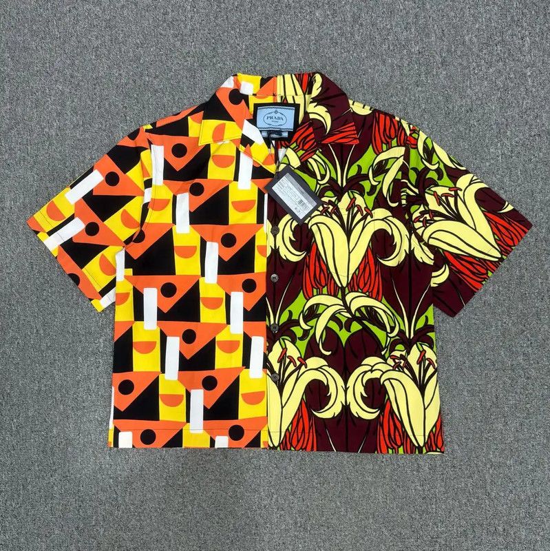 Prada Prada Colorful Short Sleeve Shirt for Men Size US S / EU 44-46 / 1 - 1 Thumbnail