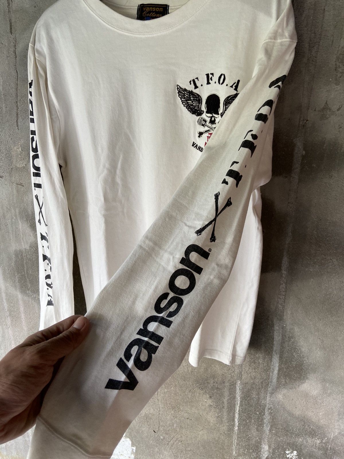 Beauty Beast × Hysteric Glamour × Japanese Brand BROWNY TEE OPEN KNIT 2 IN 1 VANSON X T.F.O.A LONG SLEEVE Size US L / EU 52-54 / 3 - 14 Thumbnail