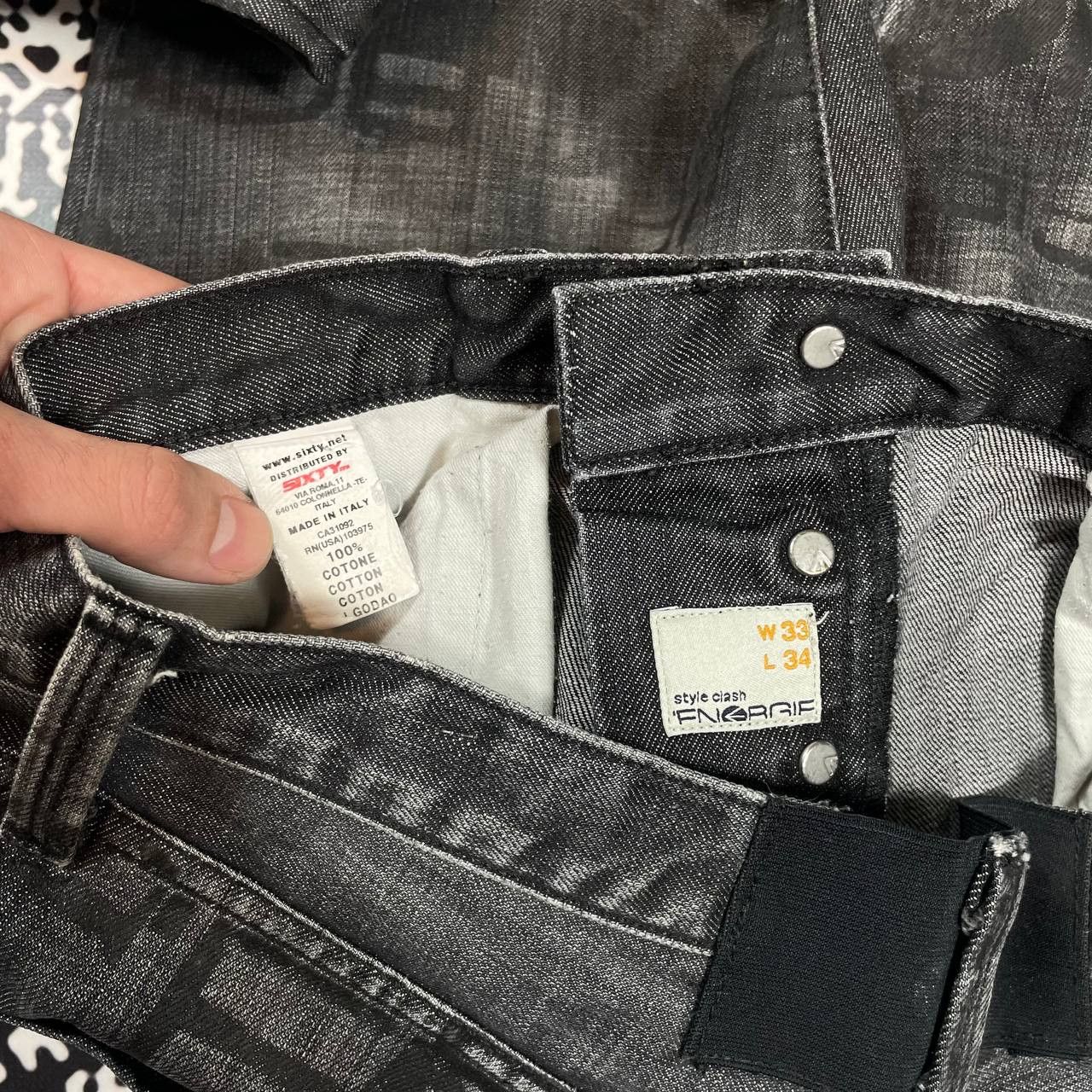 Energie Vintage Y2K Energie Miss Sixty Monogram Avant Garde Jeans Size US 34 / EU 50 - 17 Thumbnail