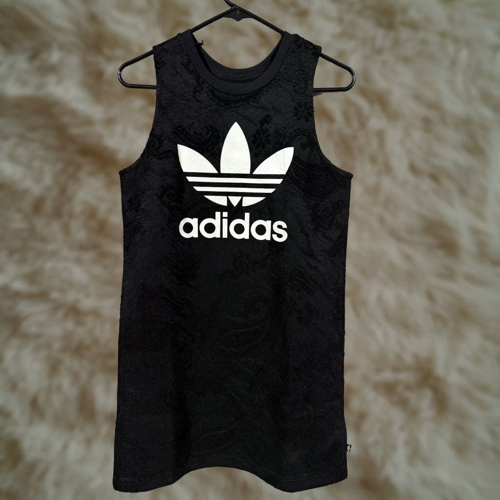 Adidas Adidas Dress Tank Top Womens XS Black Sleeveless Paisley Textured Size XS / US 0-2 / IT 36-38 - 1 Thumbnail