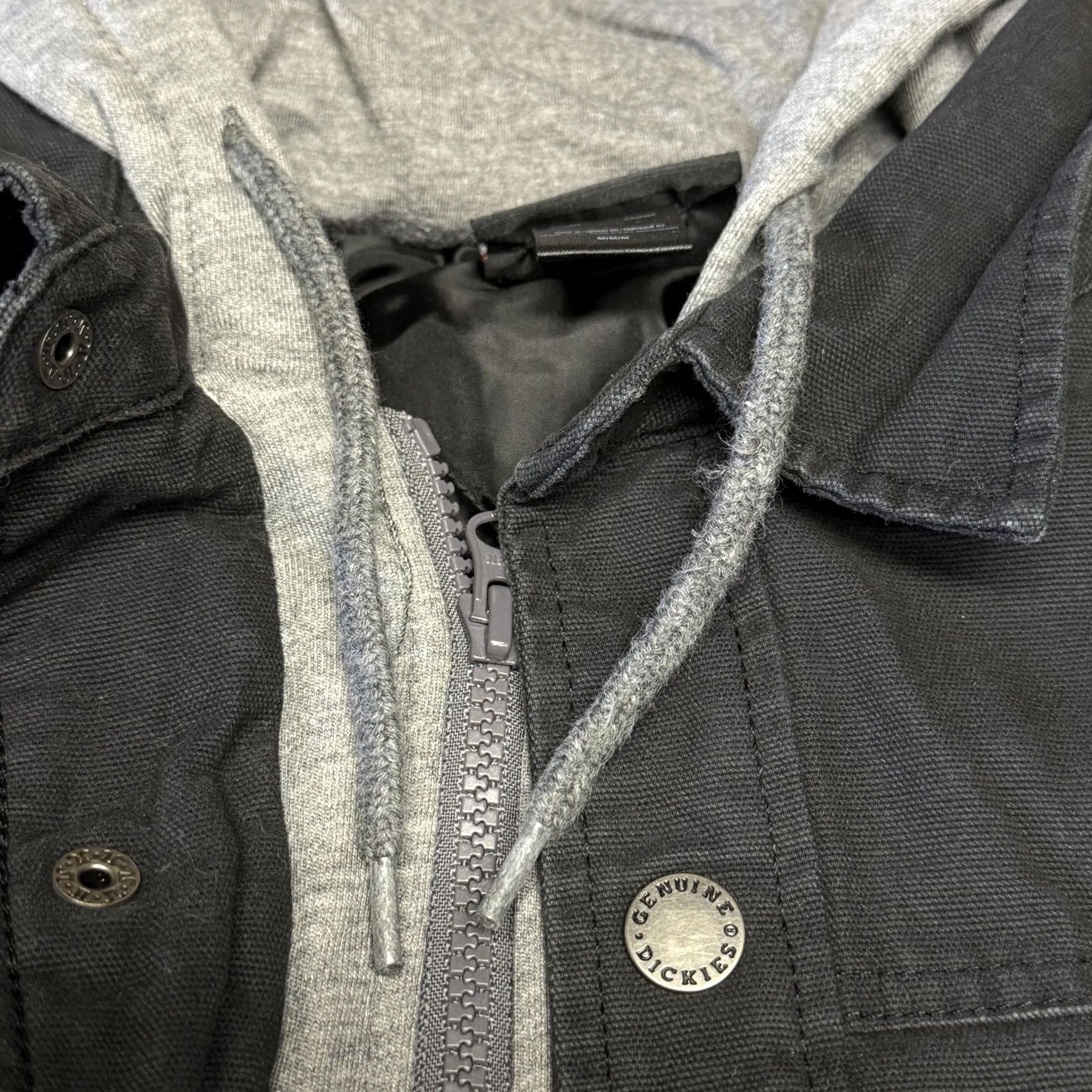 Dickies Dickies Jacket Mens Medium Black Hooded Canvas Quilted Lined Parka Workwear Jacket Size US M / EU 48-50 / 2 - 6 Thumbnail