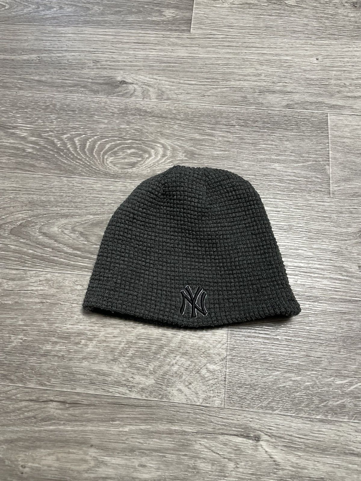 New York Yankees Vintage 00s NY Yankees Double Sided Waffle Beanie Hat Y2K OG Size ONE SIZE - 10 Thumbnail