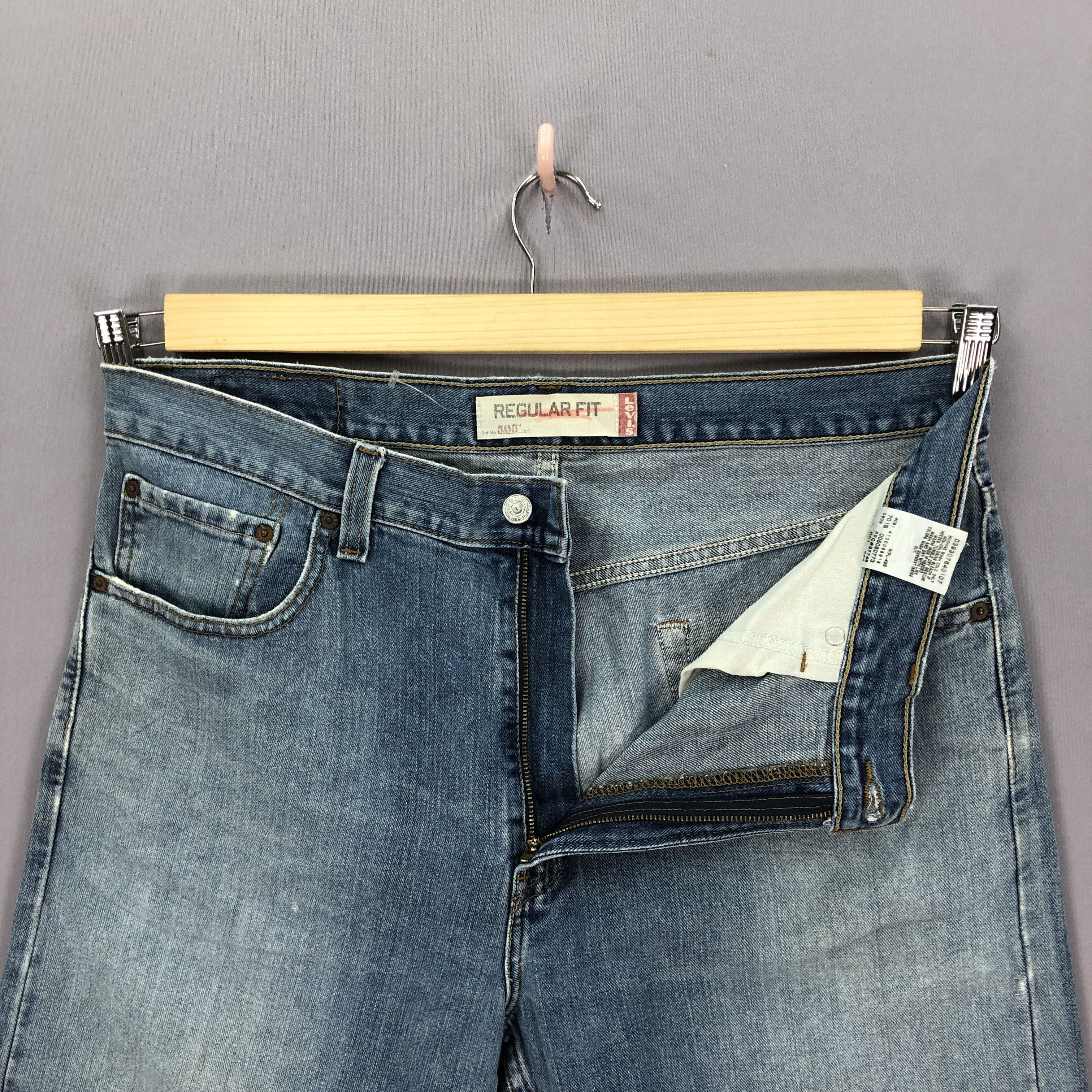 Levi's Vintage Y2K Levis 505 Faded Jeans Levi's Light Wash Denim Size US 36 / EU 52 - 5 Thumbnail