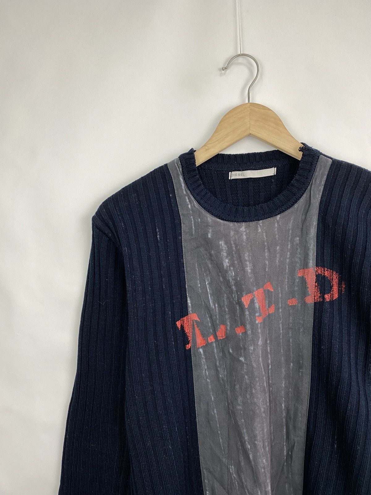 Diesel 🇺🇸 Vintage 90s Diesel Archive Sweater Rare Retro Hype Y2K Size US M / EU 48-50 / 2 - 2 Thumbnail