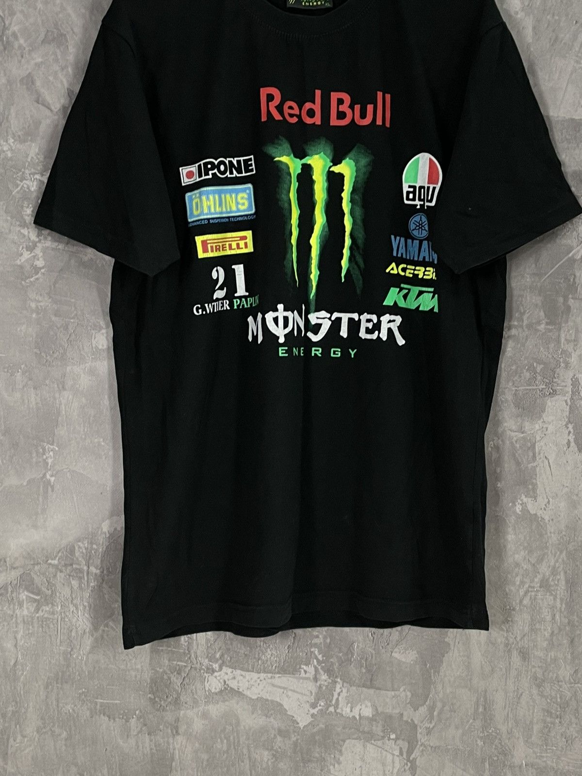 Other Crazy Y2K Monster Energy Black T Shirt Size US XL / EU 56 / 4 - 5 Thumbnail