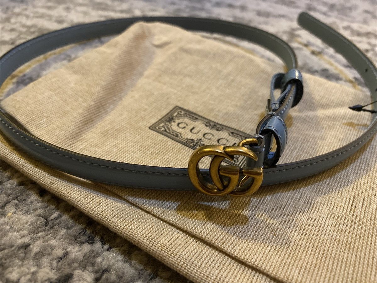 Gucci GG Mousse Top Patent Leather Belt size 70