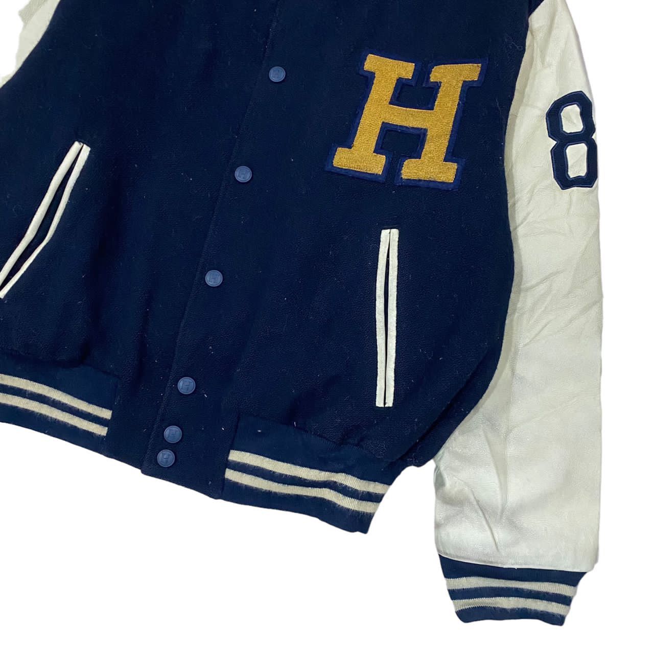 Tommy Hilfiger Vintage Tommy Hilfiger Wool Leather Varsity Jacket Size US L / EU 52-54 / 3 - 4 Thumbnail