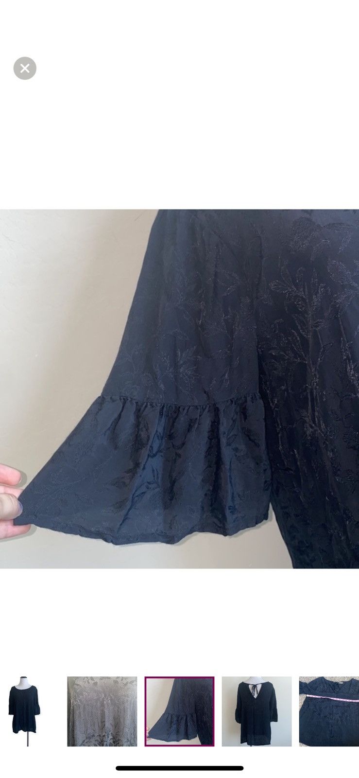 Lucky Brand Lucky brand medium black bell sleeves blouse Size M / US 6-8 / IT 42-44 - 3 Thumbnail