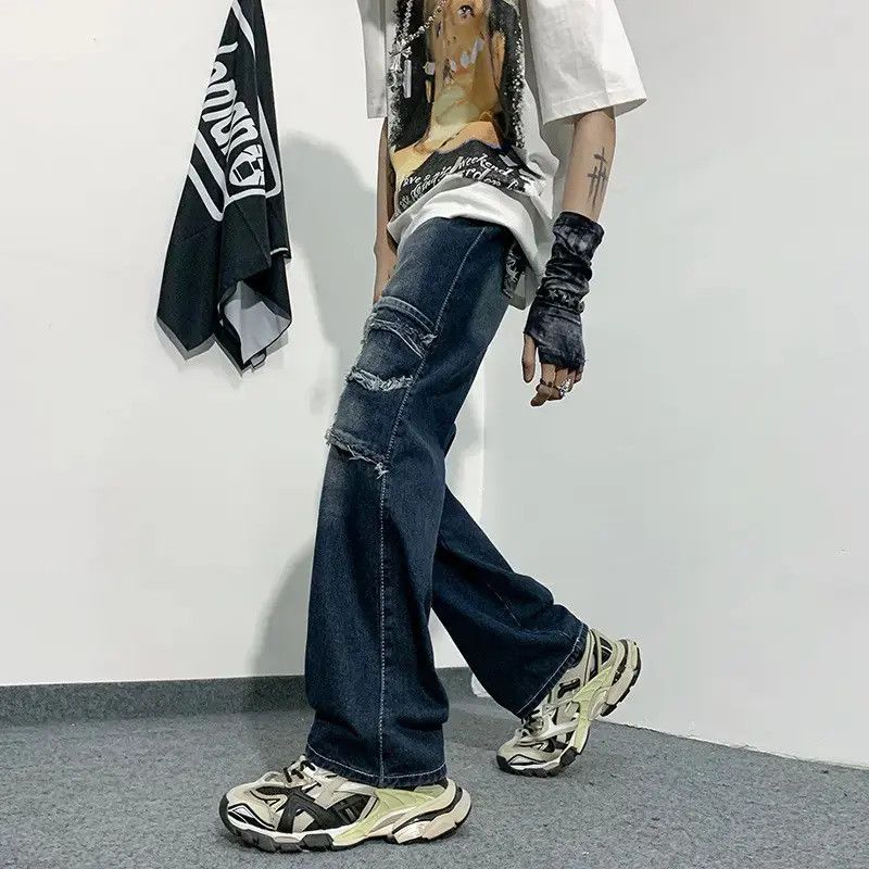 Japanese Brand Retro hip-hop loose casual jeans Size US 30 / EU 46 - 5 Thumbnail