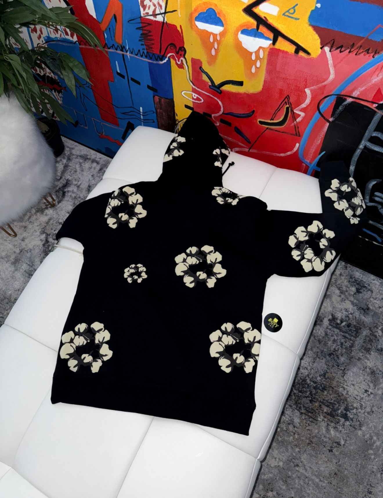 Cactus Plant Flea Market × DENIM TEARS Cactus denim wreath hoodie Size US M / EU 48-50 / 2 - 2 Thumbnail