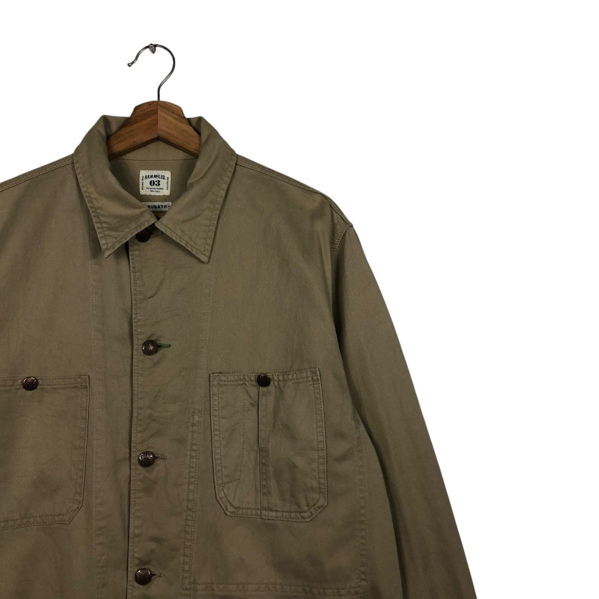 45rpm 🔥VINTAGE CHORE WORKER JACKET H.R.M MFG CO ARIGATO JAPAN Size US M / EU 48-50 / 2 - 8 Thumbnail