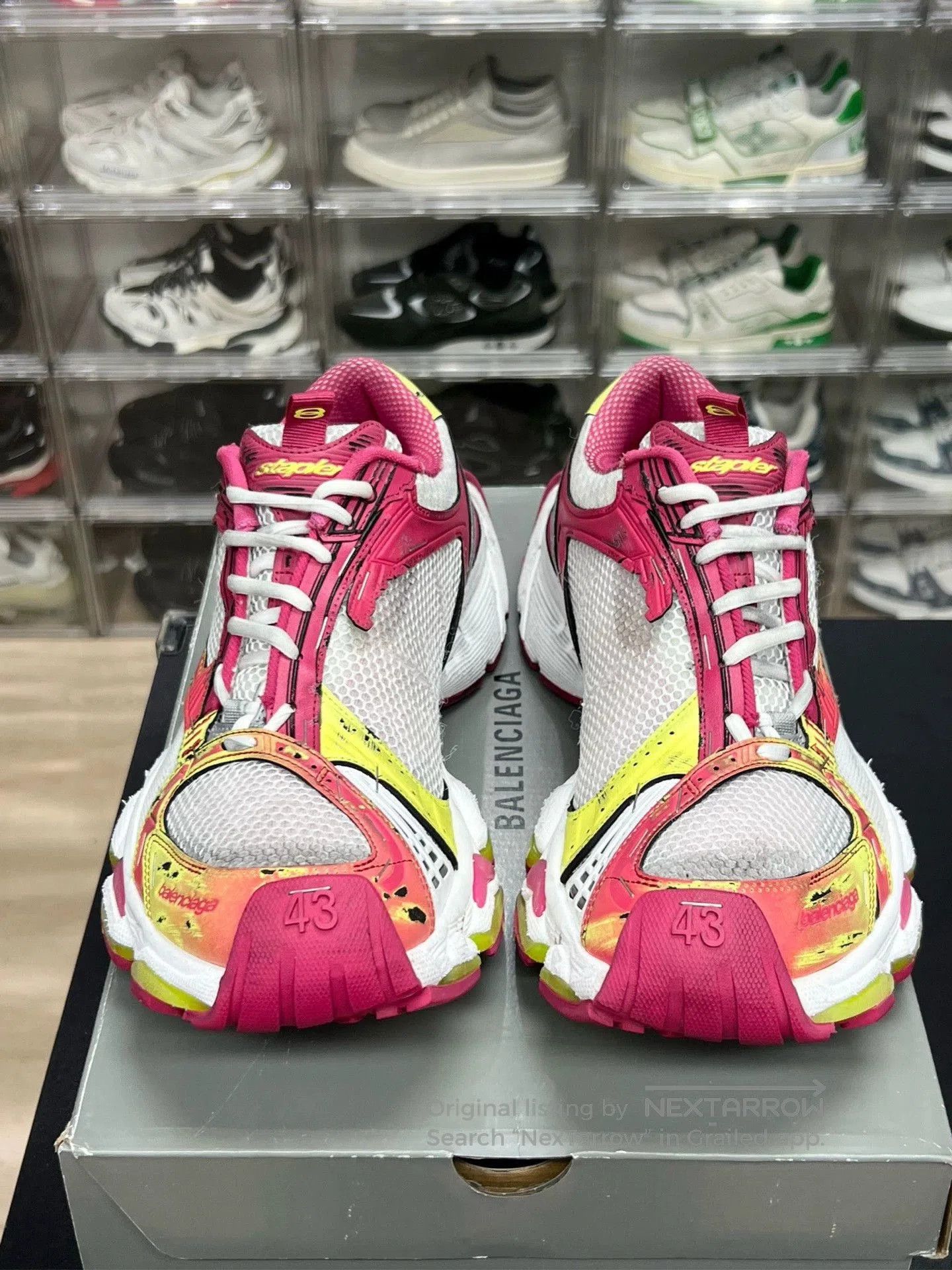 Balenciaga balenciaga stapler sneakers red and white. Size US 10 / EU 43 - 2 Thumbnail