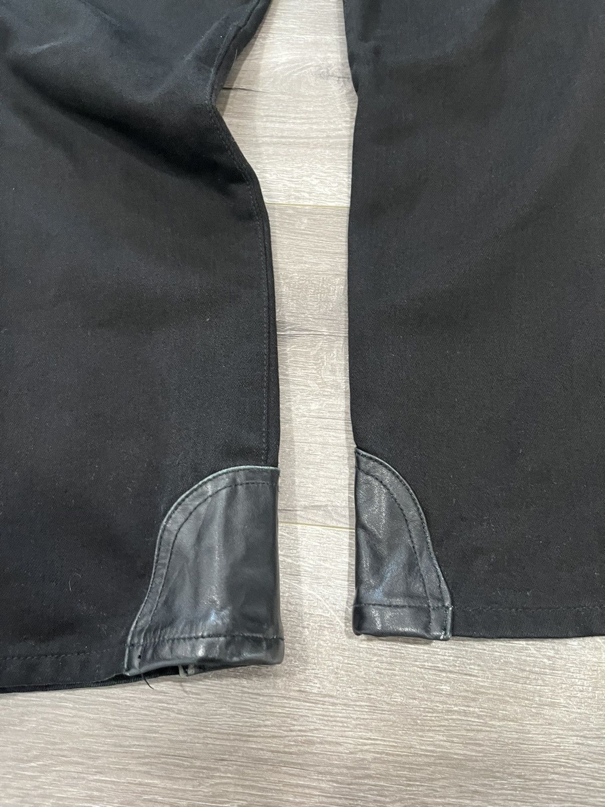 Comme des Garcons × Junya Watanabe Junya Watanabe Black Leather Patch Jeans Size US 32 / EU 48 - 3 Thumbnail