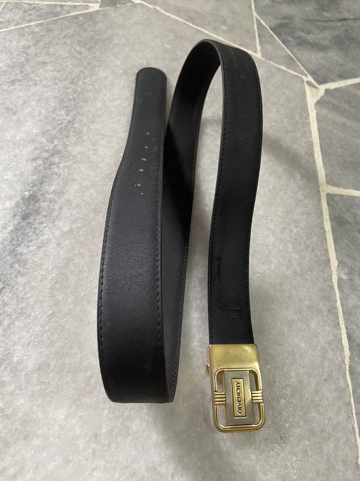 Givenchy Vintage Givenchy Leather Belt Size 32 - 9 Thumbnail